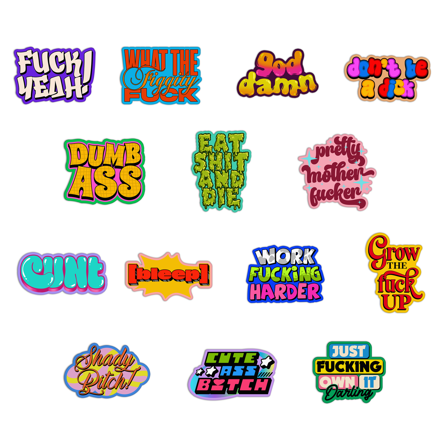 Curse Words Sticker Sheet