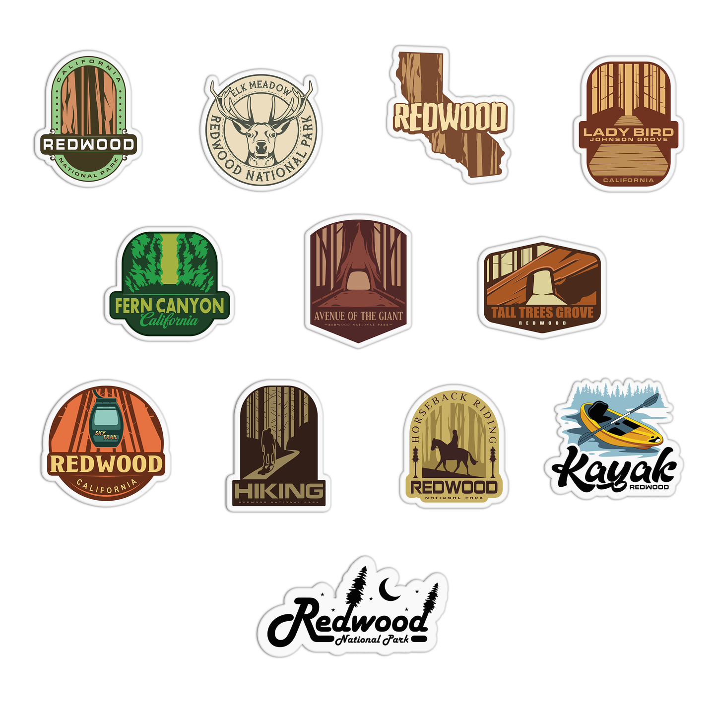 Travel Series_Redwood Sticker Pack