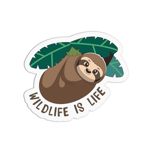 Life of Sloth Wildlife Series Sticker