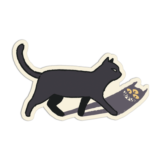 Pentagram Ritual Witch Cat Sticker