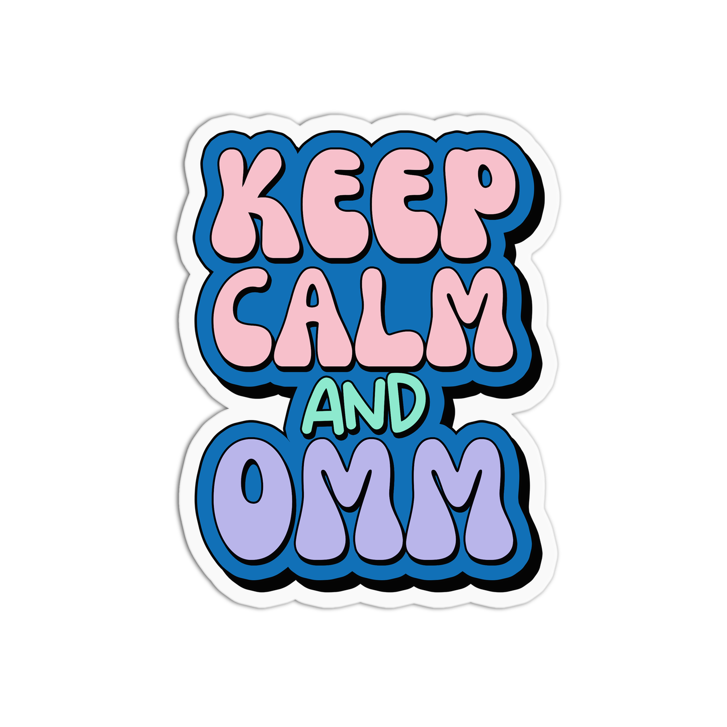 Keep Calm and Omm Yoga Stickers