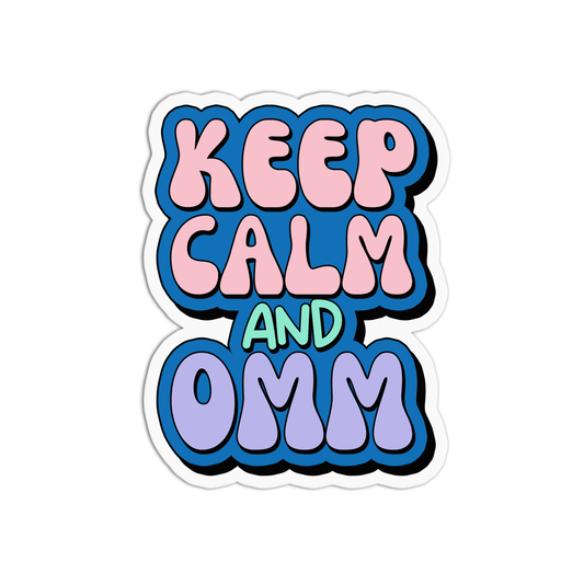 Keep Calm and Omm Yoga Stickers