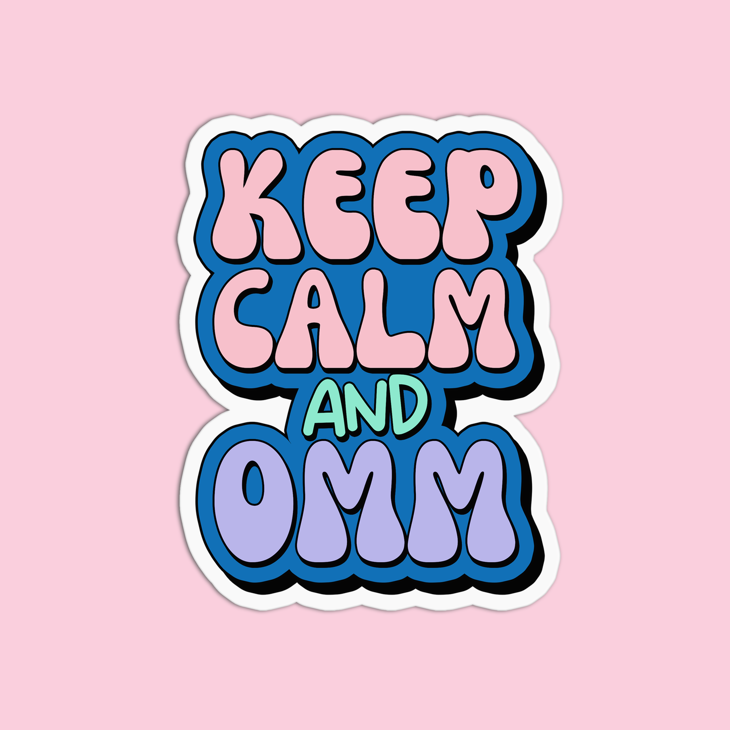Keep Calm and Omm Yoga Stickers