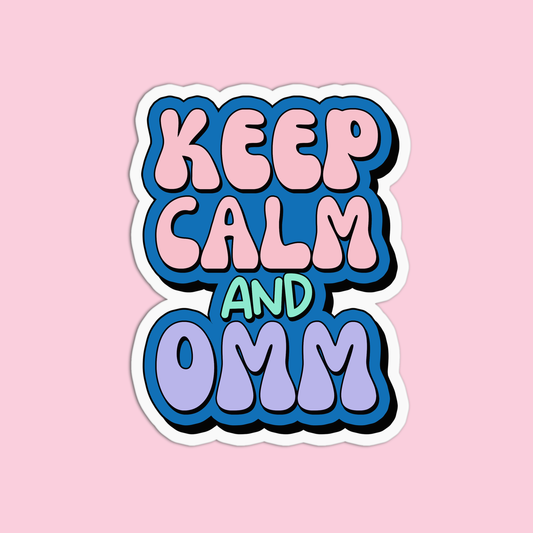 Keep Calm and Omm Yoga Stickers