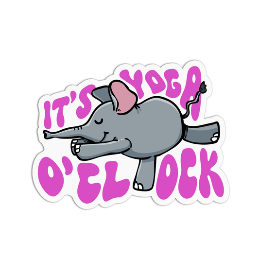 It's Yoga o' clock Yoga Stickers