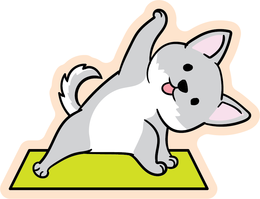 Lead Stretch Yoga Animal Stickers