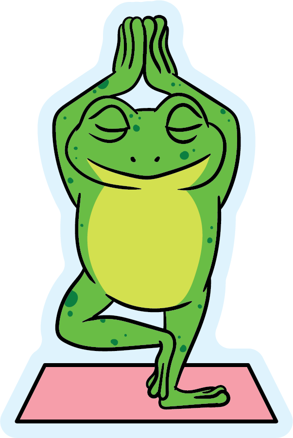 Mindful Frogy Yoga Animal Stickers