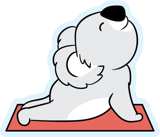 Deep Breathing Koala Yoga Animal Stickers