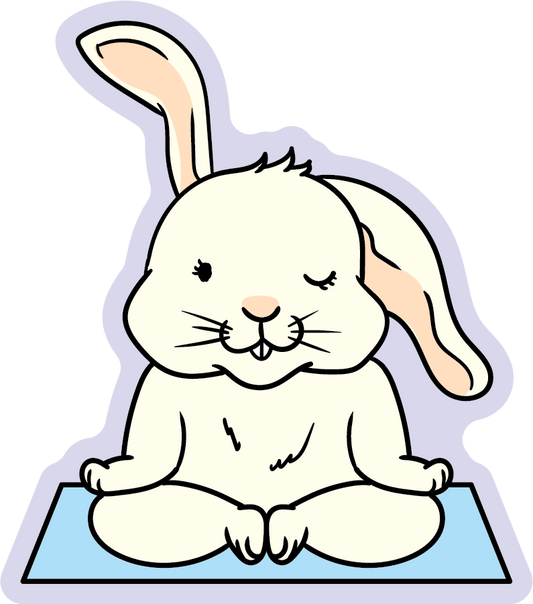 Mindfulness Bunny Yoga Animal Stickers
