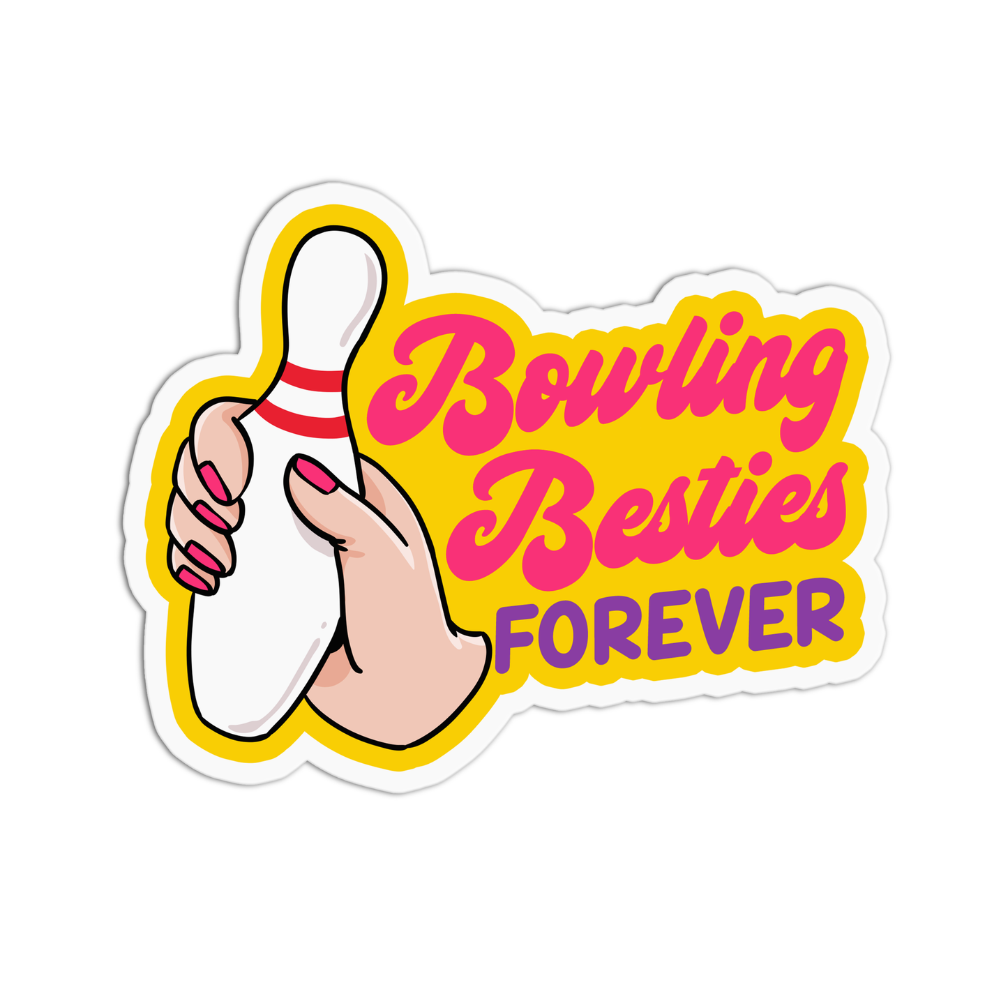 Bowling Besties Forever Sticker