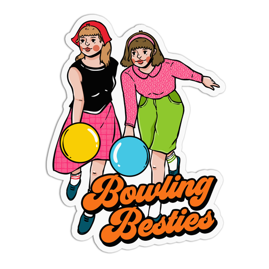 Bowling Besties Girls Forever Sticker