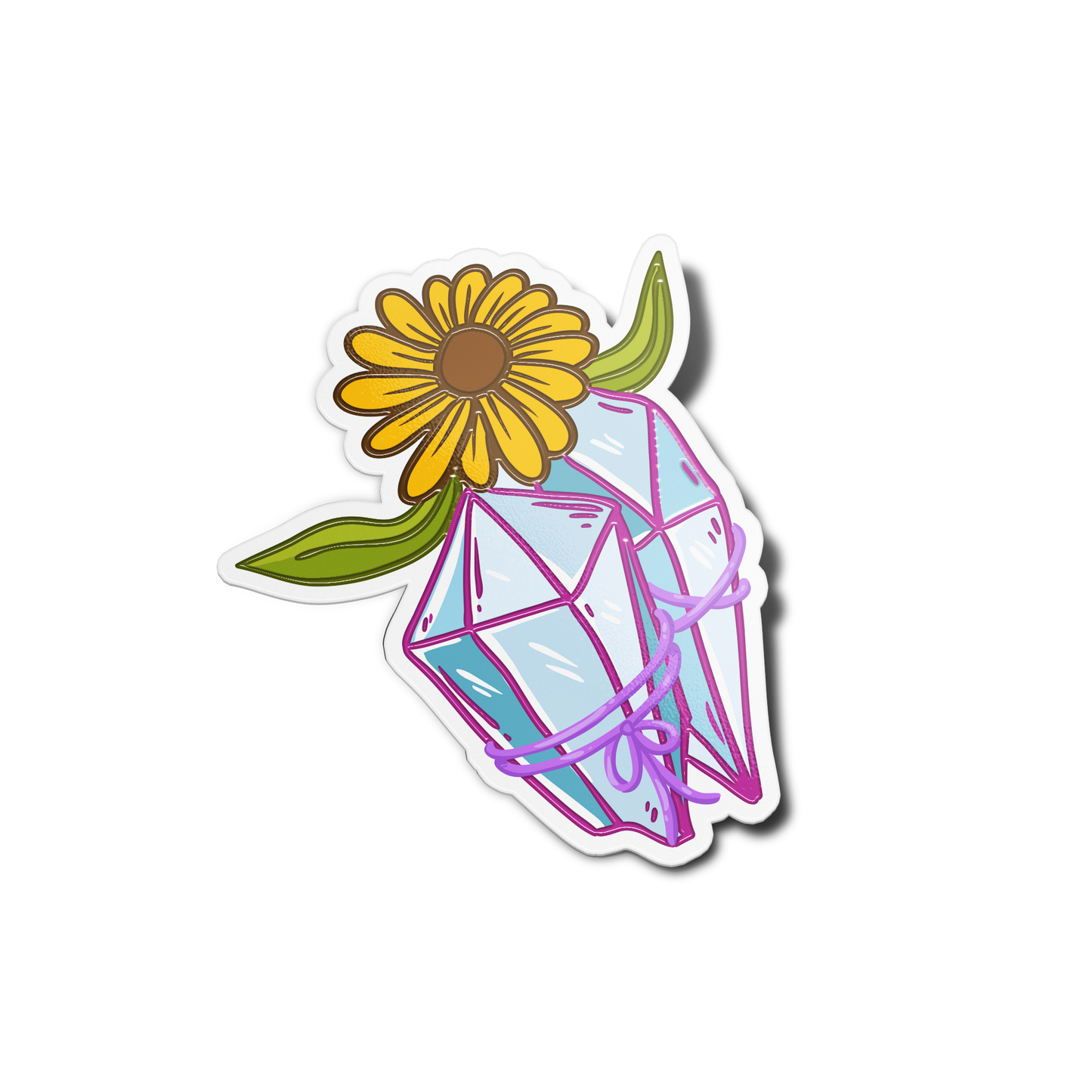 Crystals with Sunflower Crystal Stickers