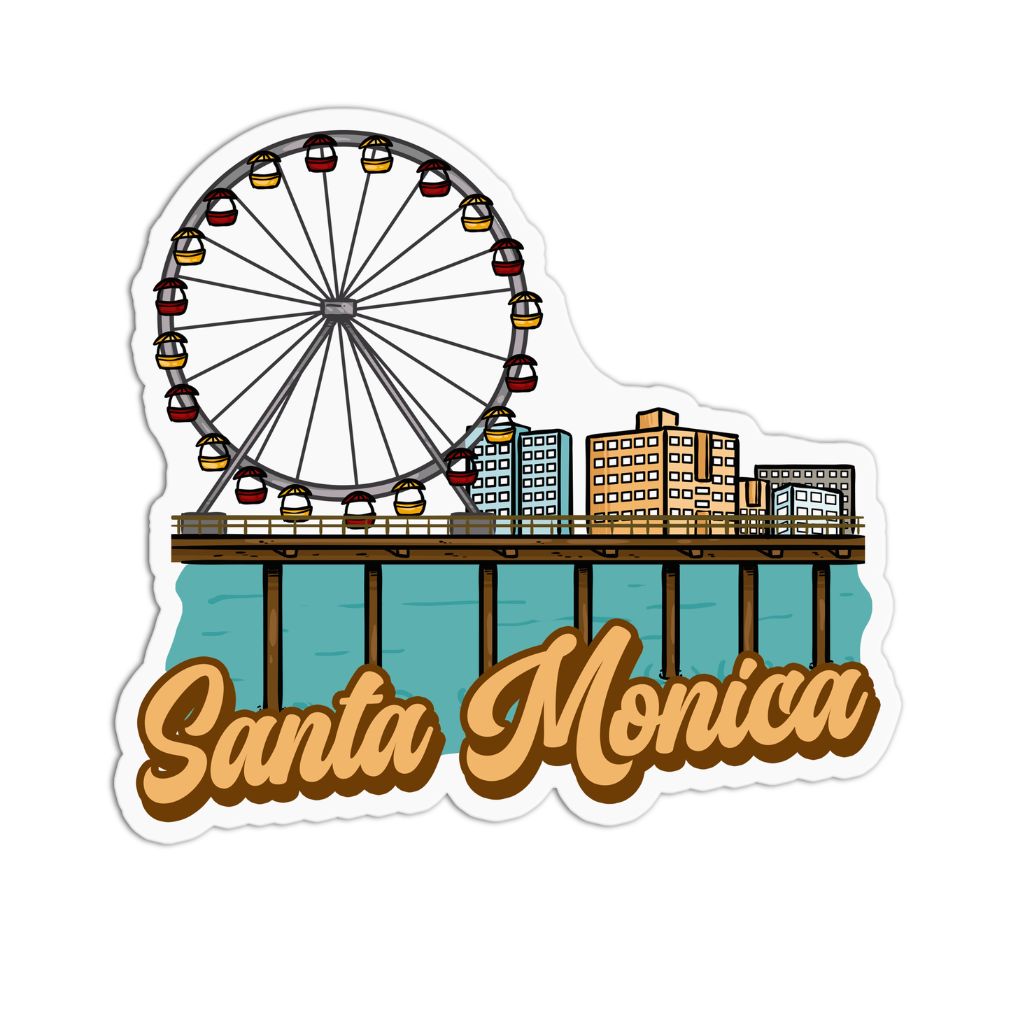 Santa Monica California Sticker