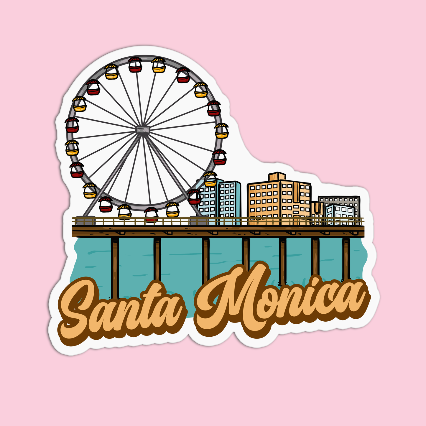 Santa Monica California Sticker