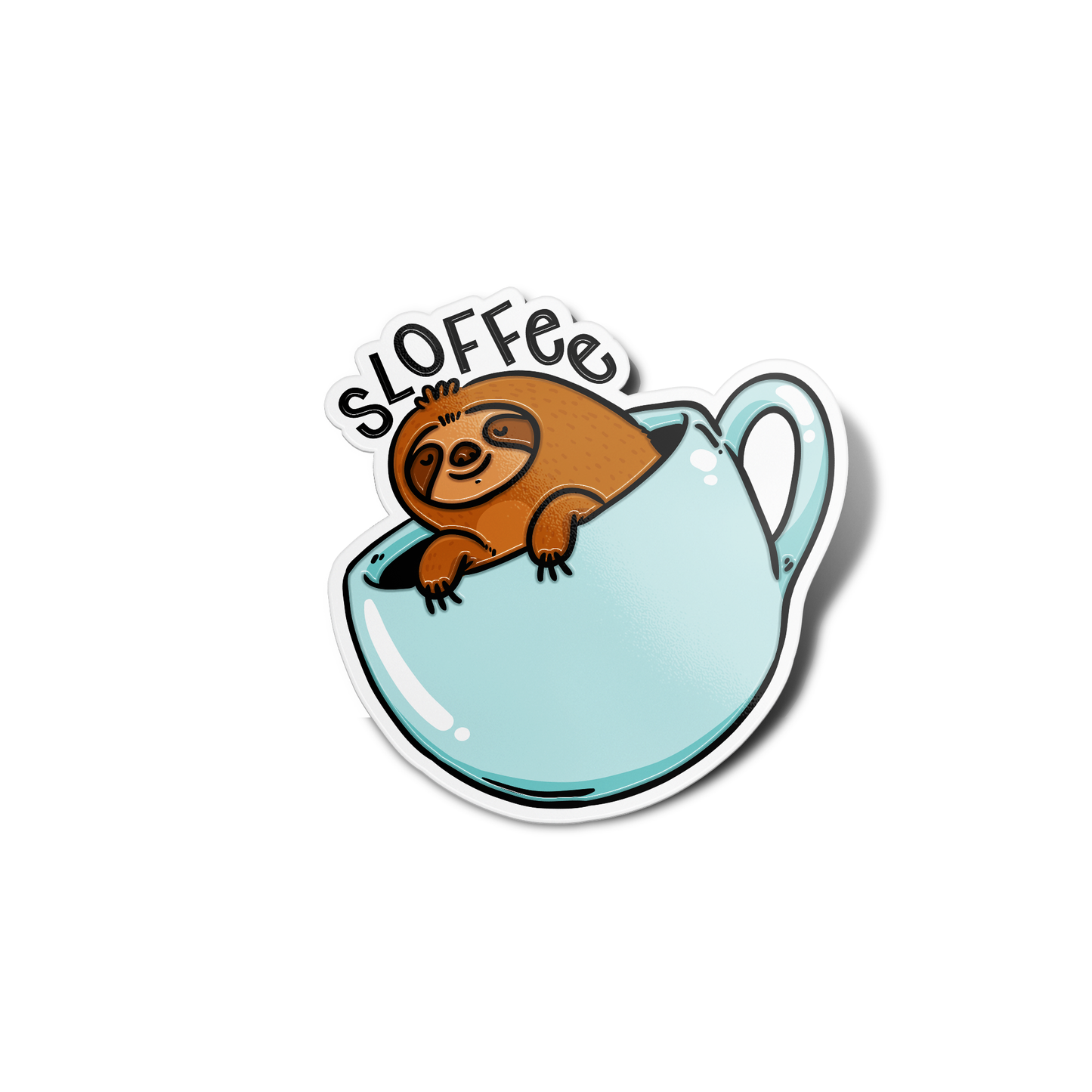 Sloffee Sloth in a Cup Sticker