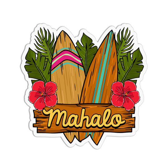 Mahalo Guam Sticker