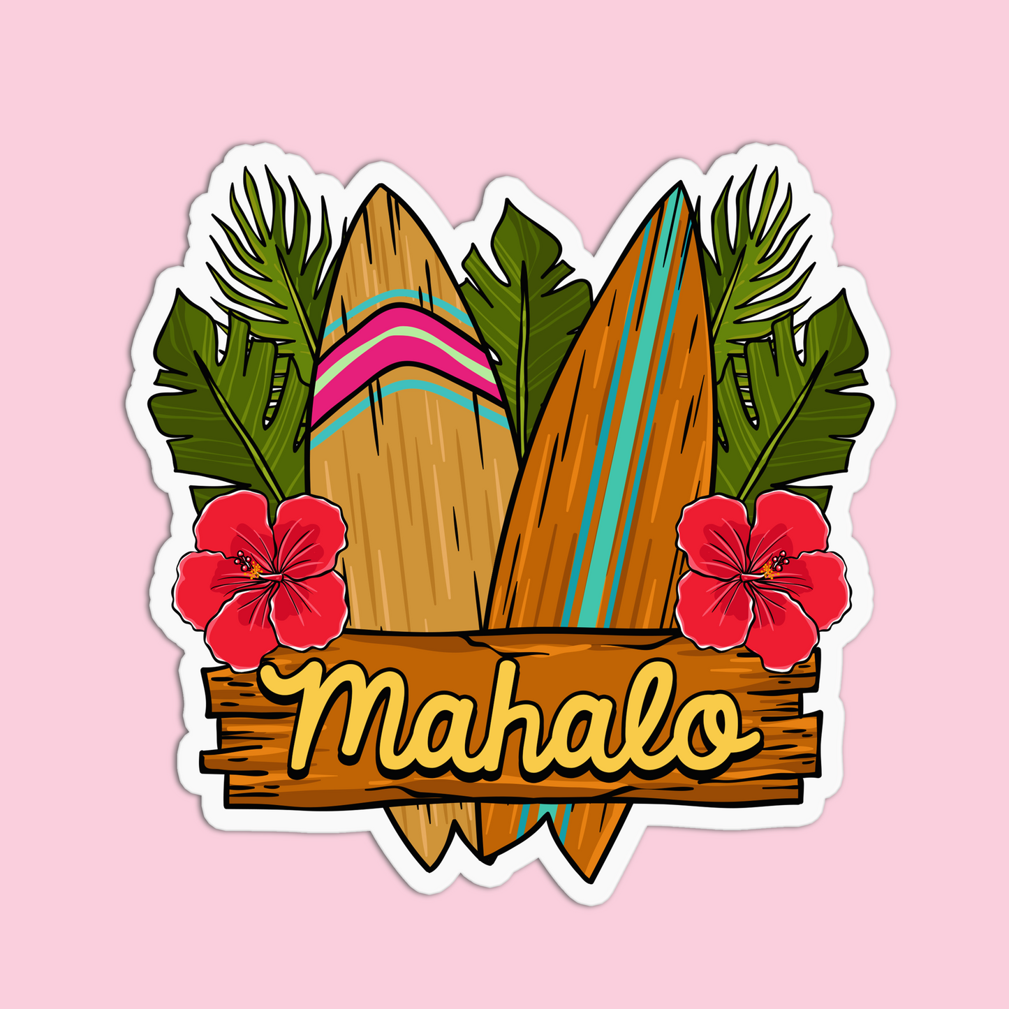 Mahalo Guam Sticker