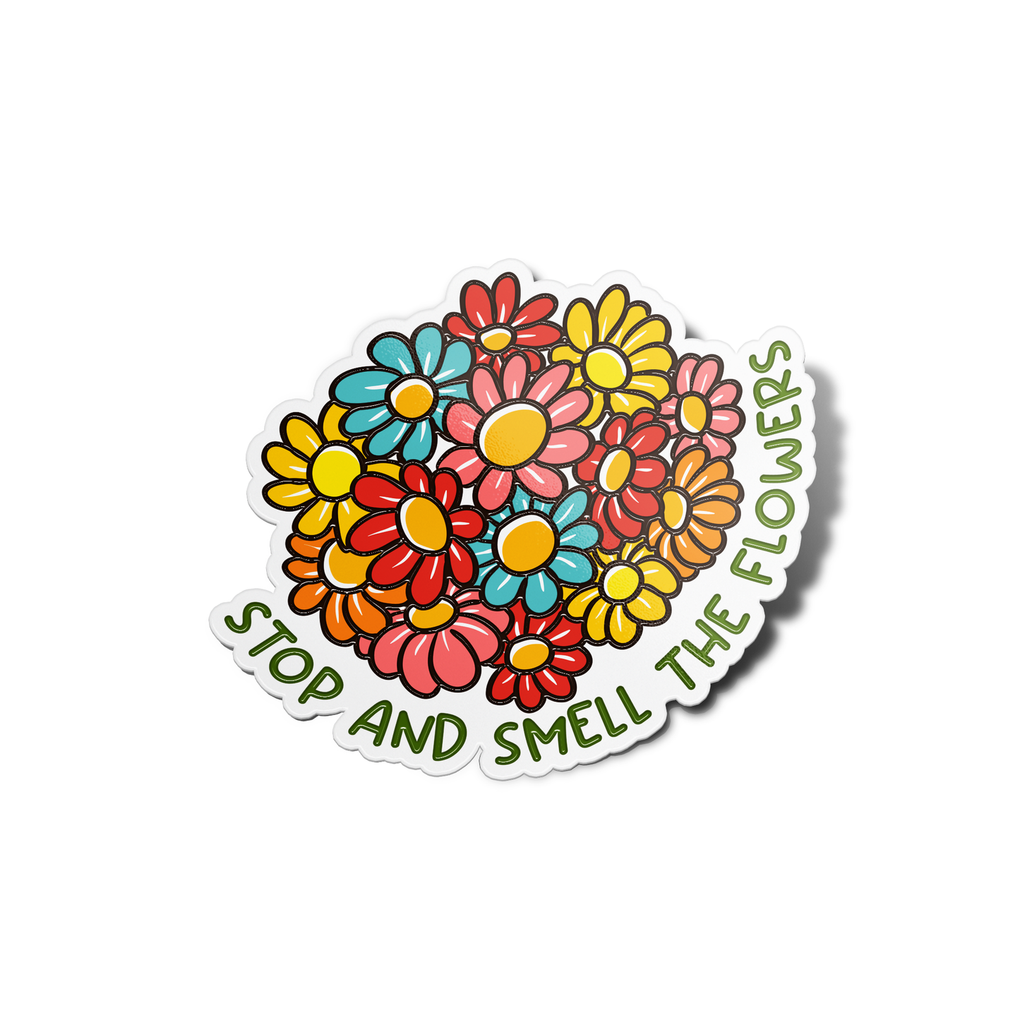 Stop and Smell the Flowers Nature Sticker
