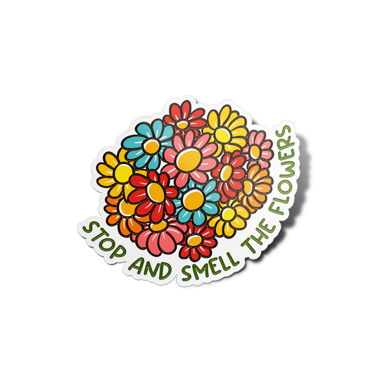 Stop and Smell the Flowers Nature Sticker
