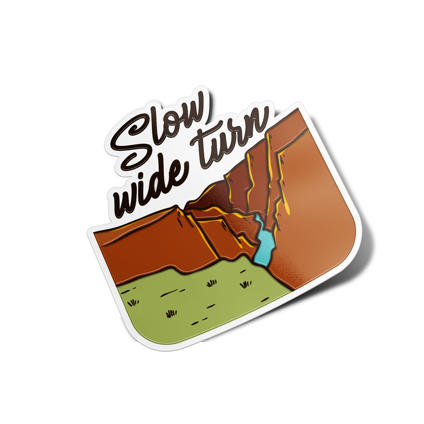 Slow wide turn Nature Sticker