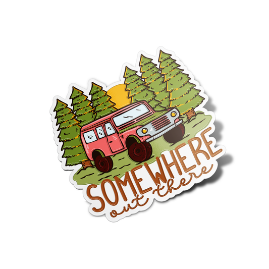 Somewhere out there Nature Sticker