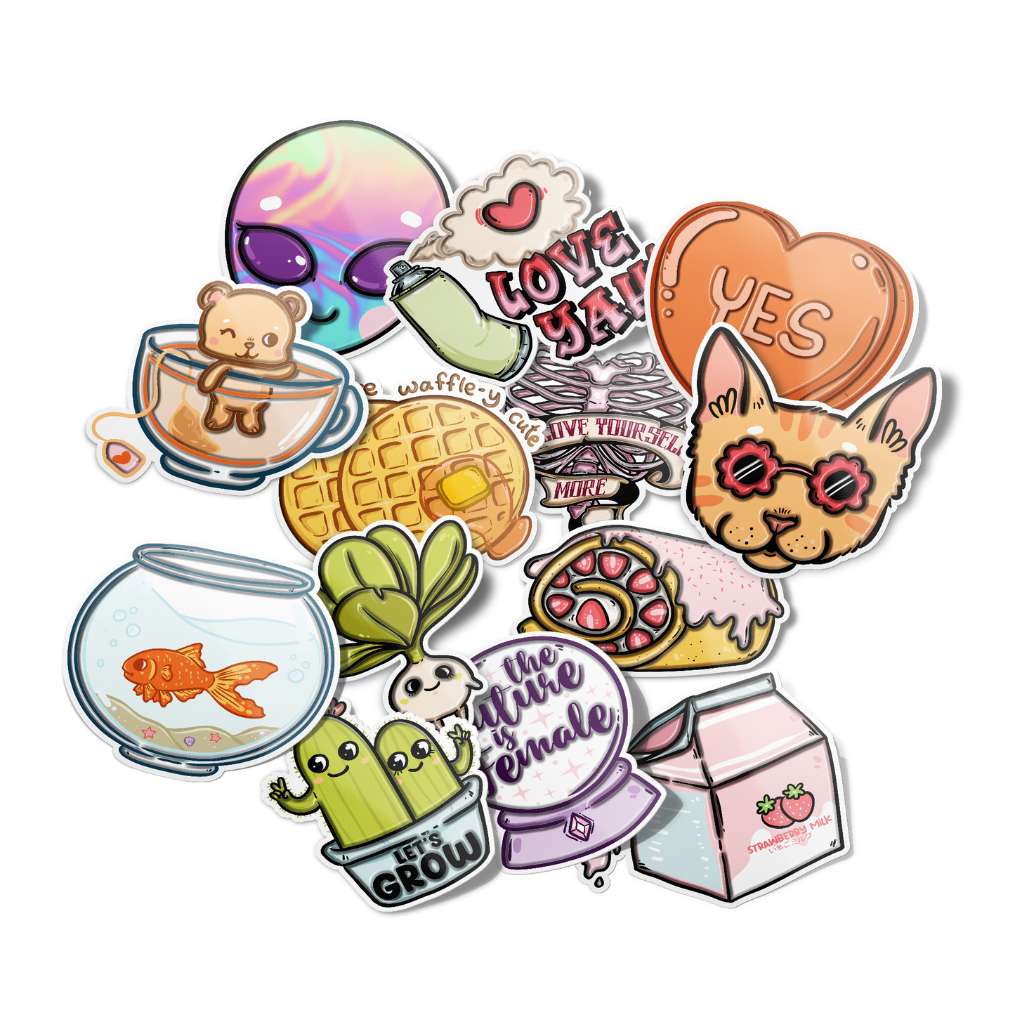 Bear in a Cup Sticker