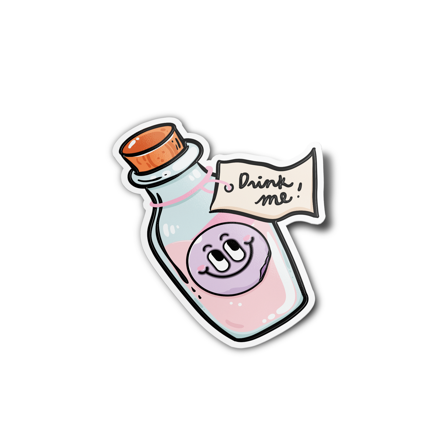 Drink me potion Smiley Sticker