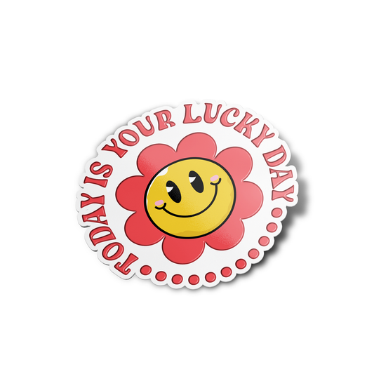 Today is your lucky day Smiley Sticker