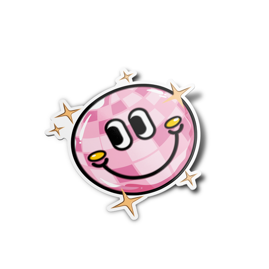 Disco ball Smiley Sticker
