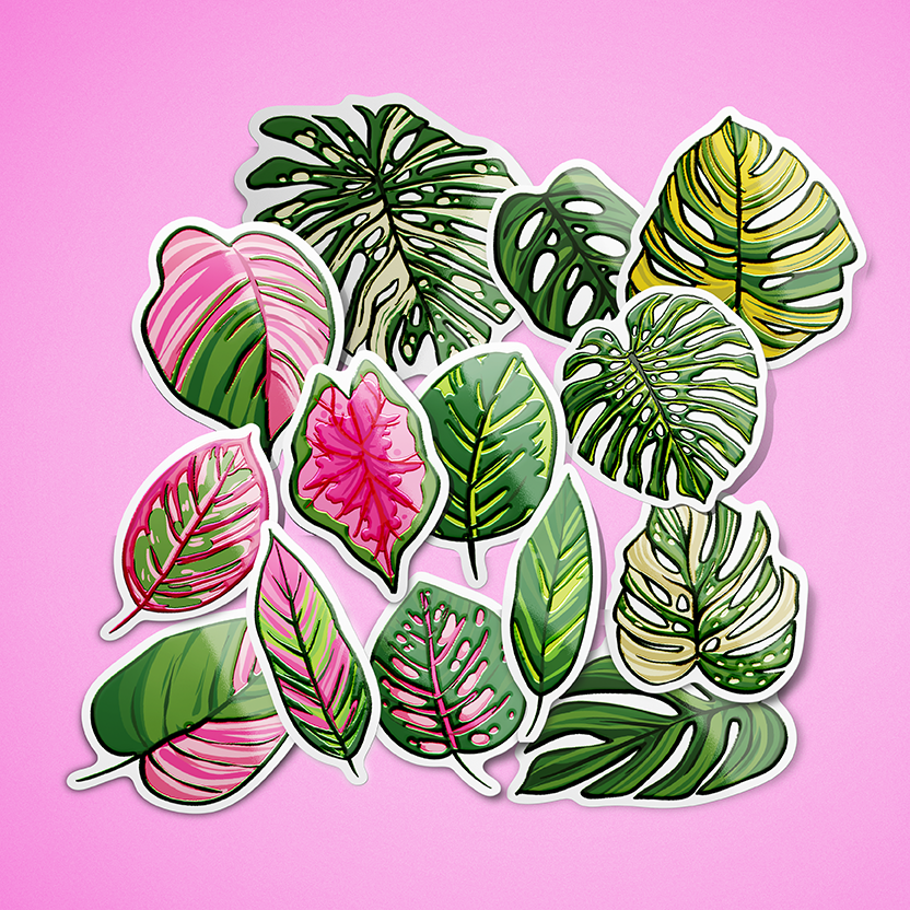 Plant Leaf Sticker Pack
