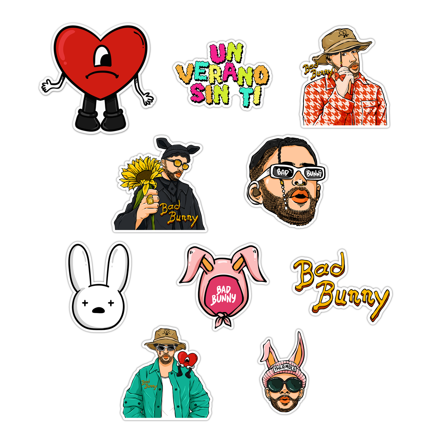 Bad Bunny Sticker Pack