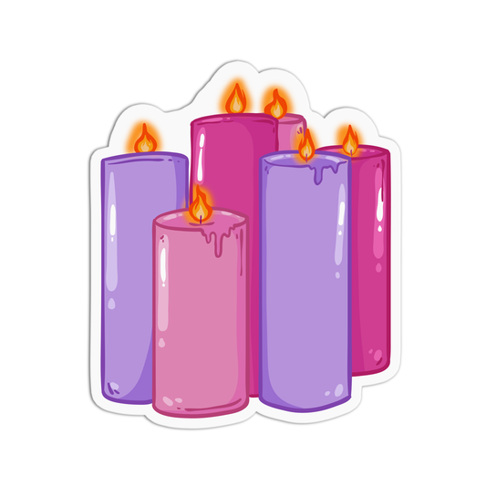 Candle and Crystal Sticker