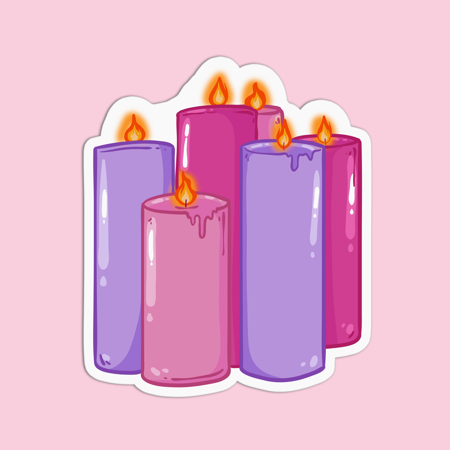 Candle and Crystal Sticker