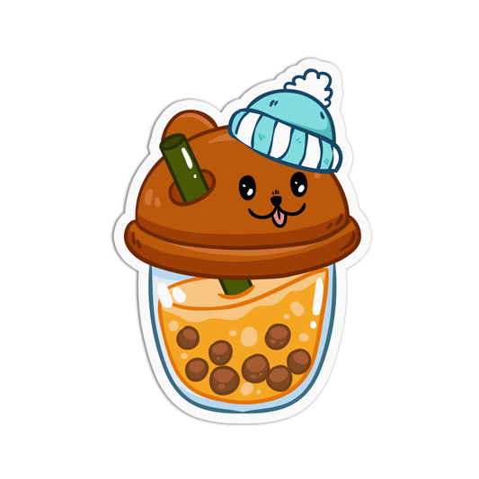 Beanie Boba Milktea Sticker