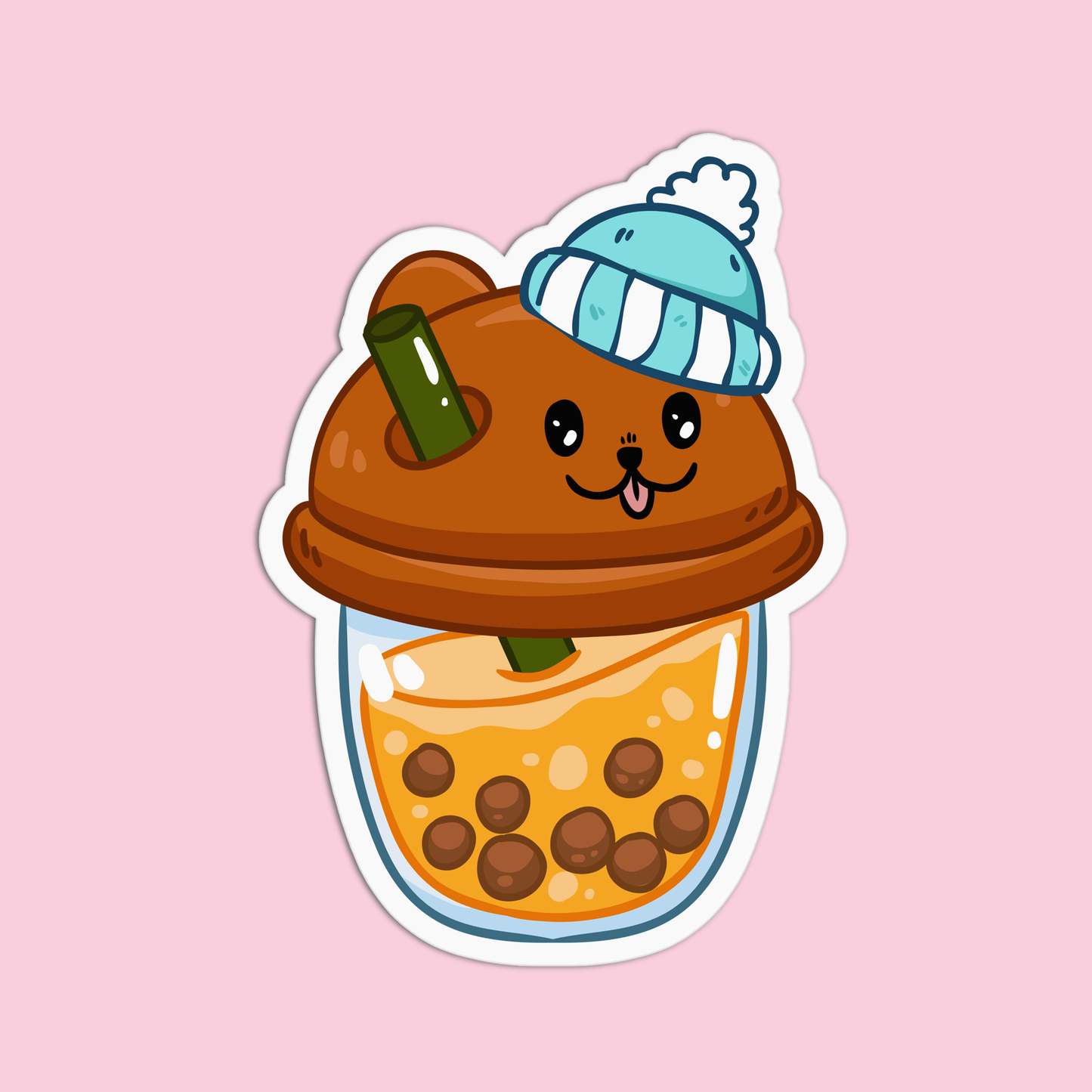 Beanie Boba Milktea Sticker
