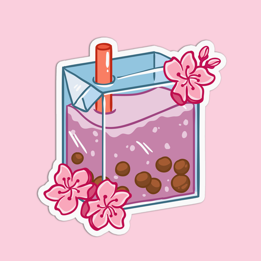 Flower Boba Milktea Sticker