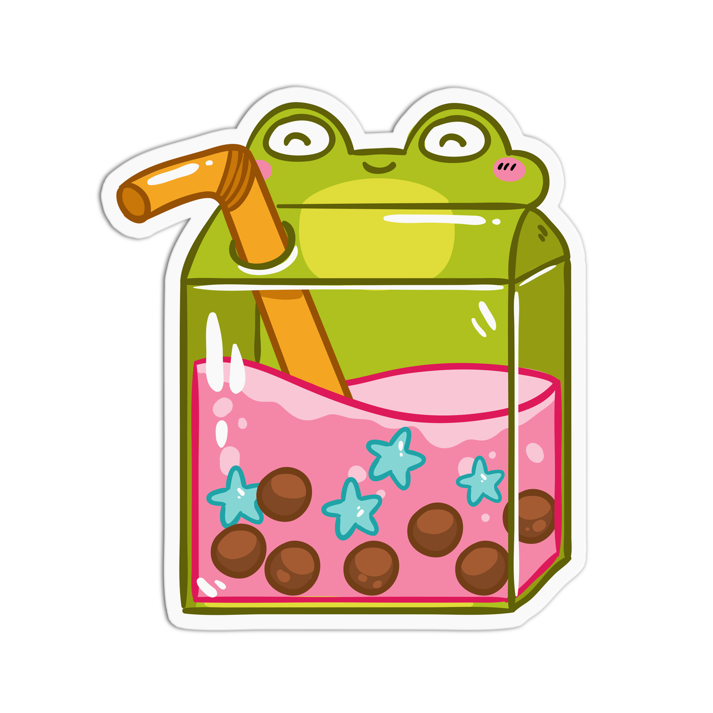 Frog Boba Milktea Sticker