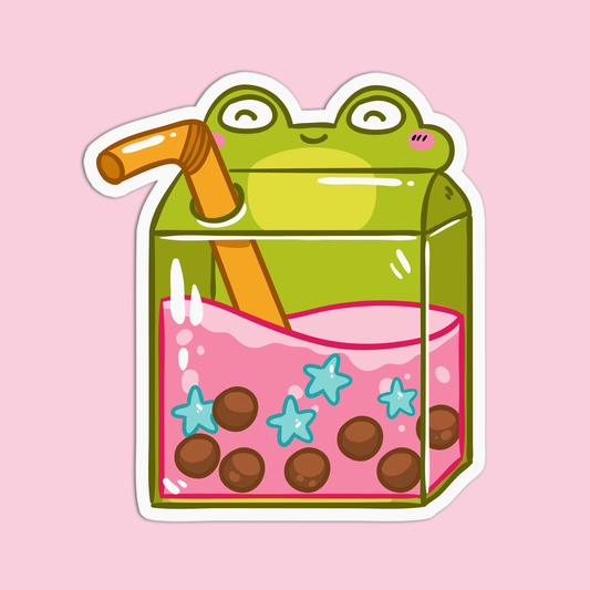 Frog Boba Milktea Sticker