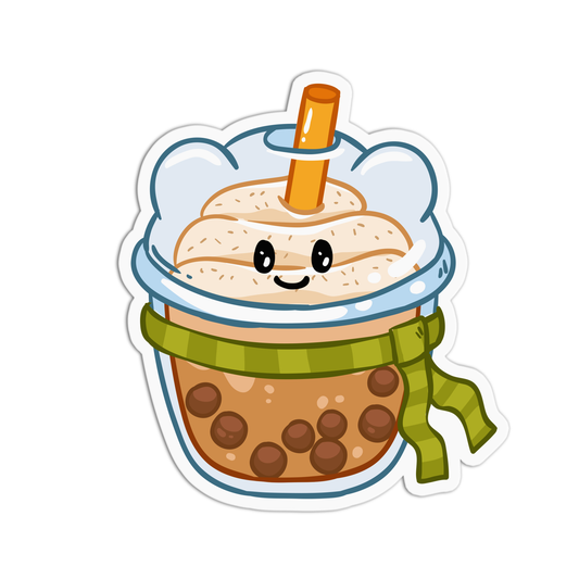 Cute Smiley Boba Milktea Sticker