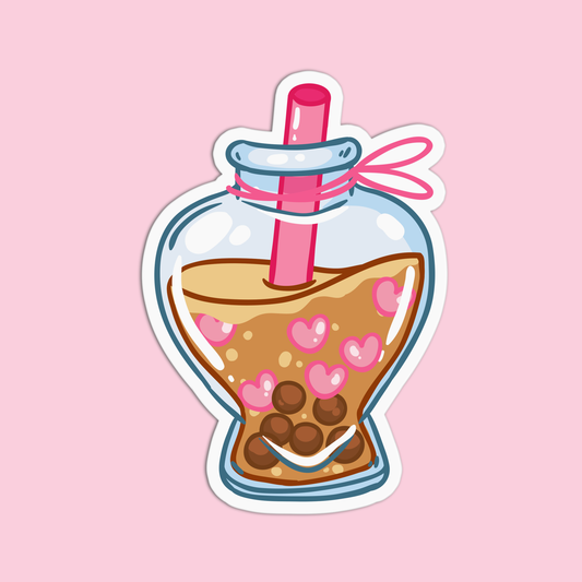 Cute bottle Shape Boba Milktea Sticker