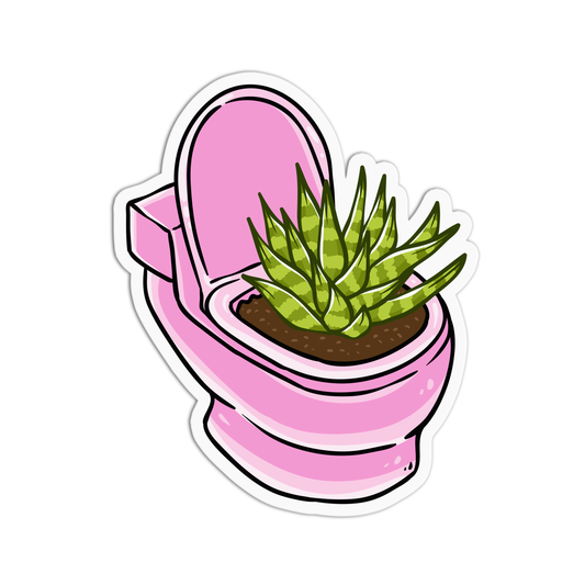 Succulent in a Bowl Plant Sticker