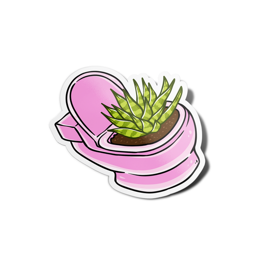 Succulent in a Bowl Plant Sticker