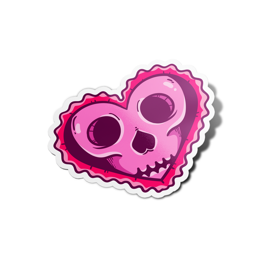 Heart Shaped Skull Skull Sticker
