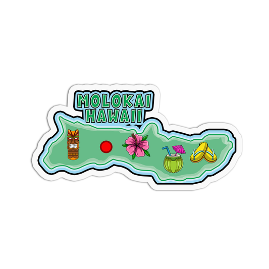 Molokai Hawaii Stickers