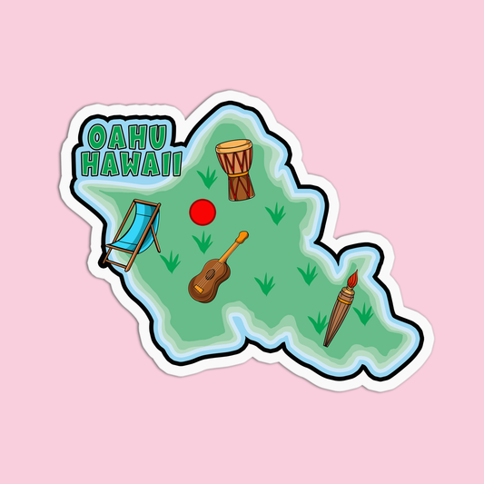 Oahu Hawaii Stickers
