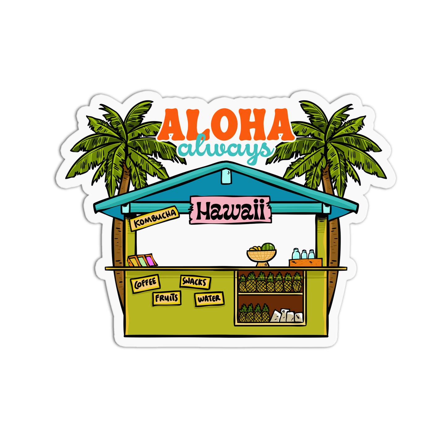 Aloha Always Hawaii Stickers
