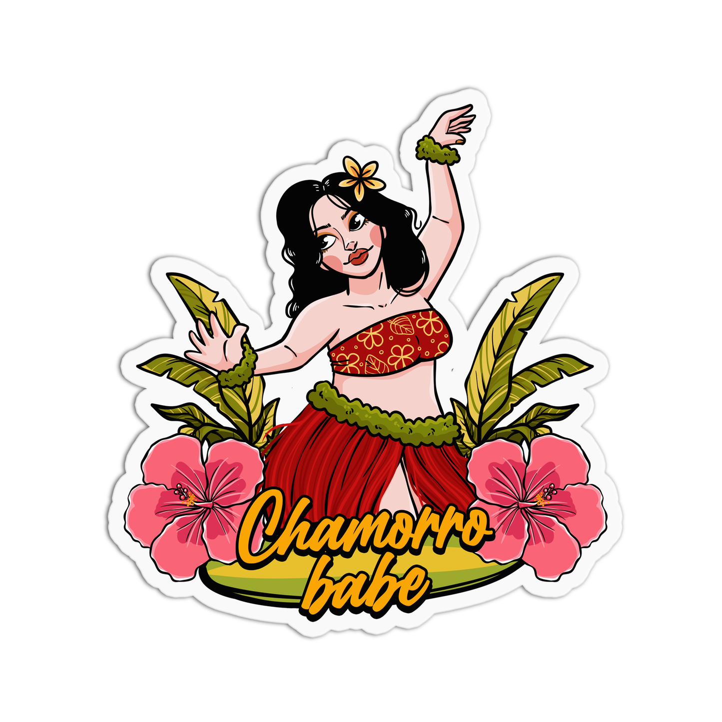 Chamorro Babe Hawaii Stickers