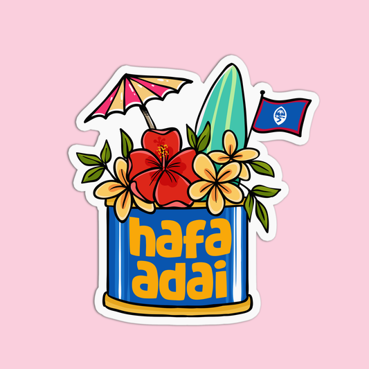 Hafa Adai Hawaii Stickers