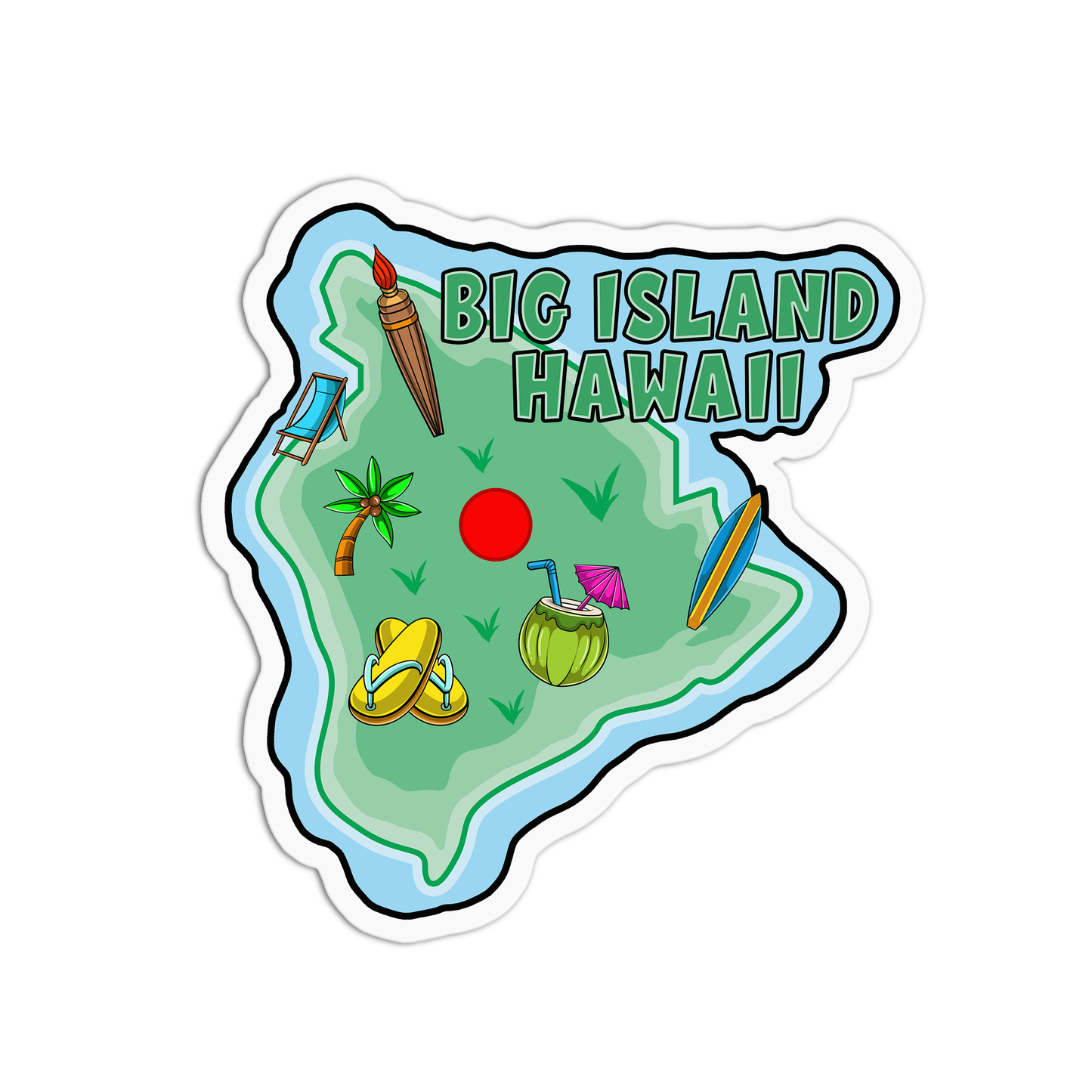 Big Island Hawaii Stickers