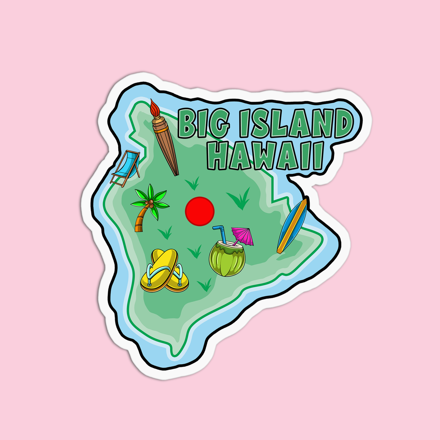 Big Island Hawaii Stickers